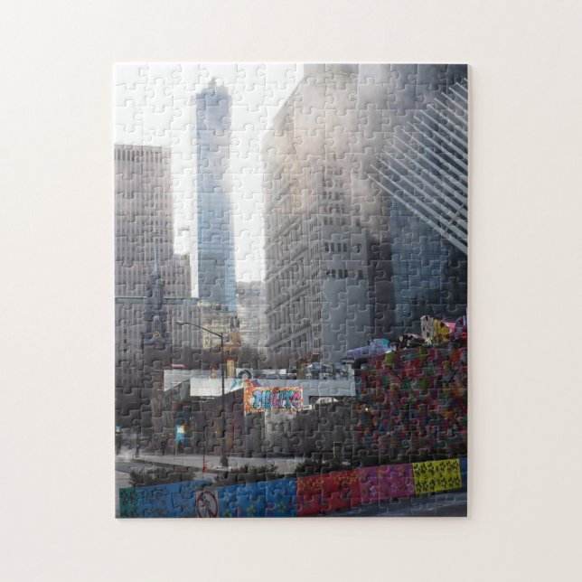 Puzzle Por la mañana en el Lower Manhattan New York City  (Vertical)