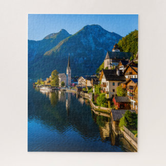 Puzzle Por la mañana en Hallstatt