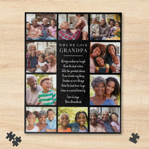 Puzzle Por Qué Amamos Collage de Fotos del Abuelo