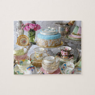 Puzzle Porcelana del té del vintage y trigésimo
