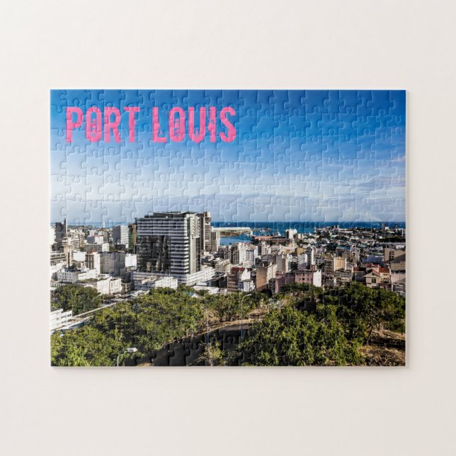 Puzzle Port Louis Skyline Capital de Mauricio (Horizontal)