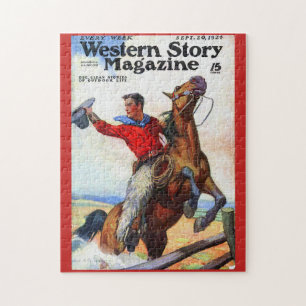 Puzzle Portada de la revista Western Story de 1924