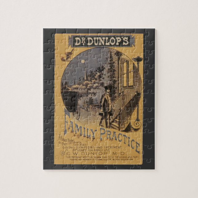 Puzzle Portada de libro antiguo Doctor Dunlop's Family Pr (Vertical)