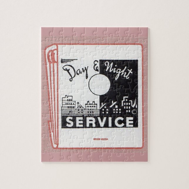 Puzzle portada de libros antiguos de matchbook Día y serv (Vertical)
