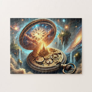 Puzzle Portal del Tiempo Reloj de Bolsillo Vintage Surrea