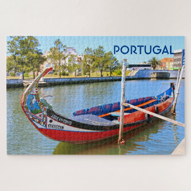 Puzzle Portugal: barco con canal, Aveiro (Horizontal)