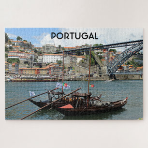 Puzzle Portugal: Barcos de cañón de vino, Porto