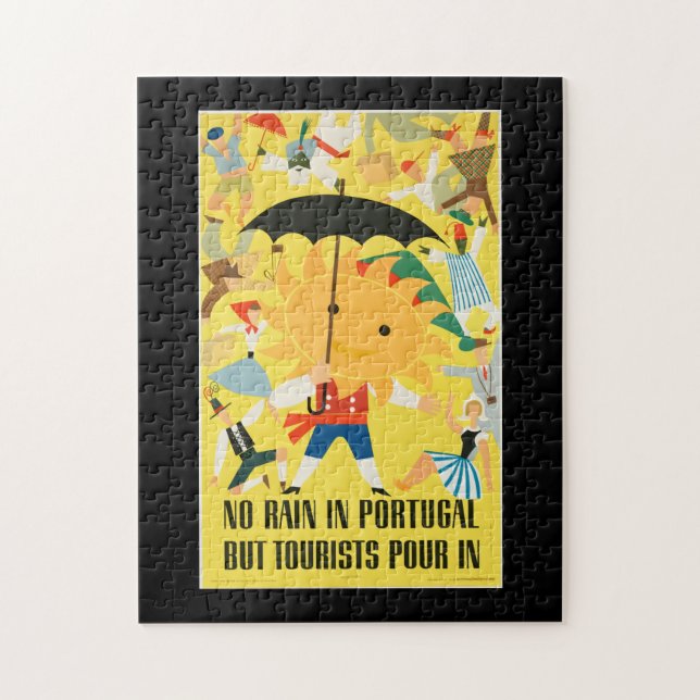 Puzzle Portugal - Poster de Viajes de época hermosa (Vertical)