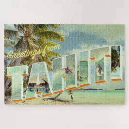 Puzzle Postal de la foto del vintage de Tahití