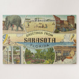 Puzzle Postal de Sarasota de época