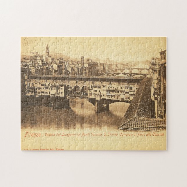 Puzzle Postal del vintage, Florencia, Italia (Horizontal)