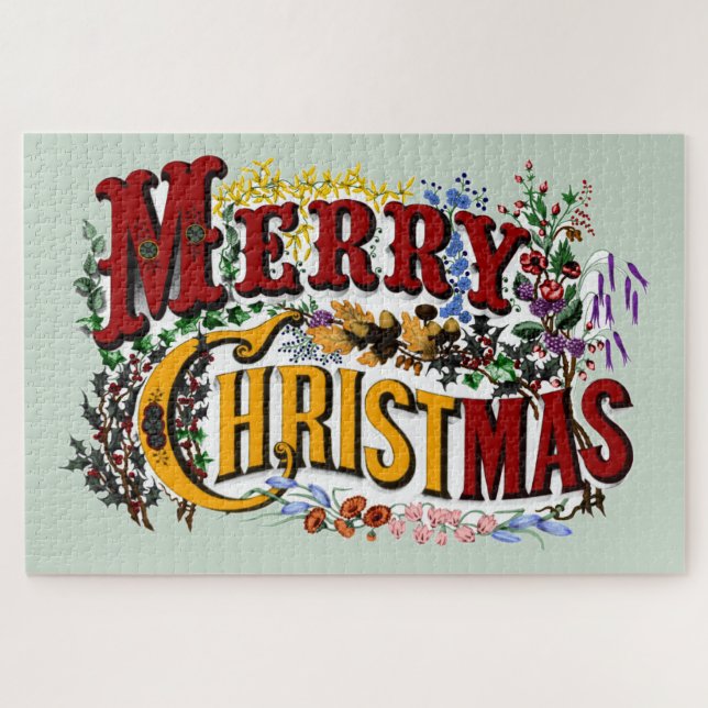 Puzzle Postales de navidad navideña (Horizontal)