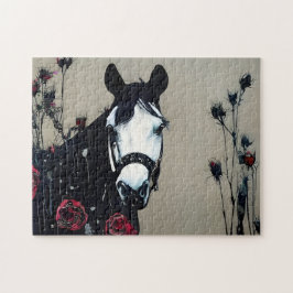 Puzzle Postales para caballos y Rosas