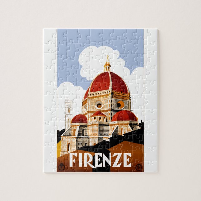 Puzzle Poster 1930 del viaje de Florencia Italia (Vertical)