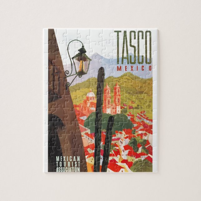 Puzzle Poster 1950 del viaje de Tasco México (Vertical)