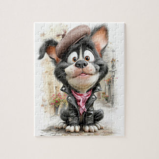 Puzzle Póster Cachorro Rebelde Adorable