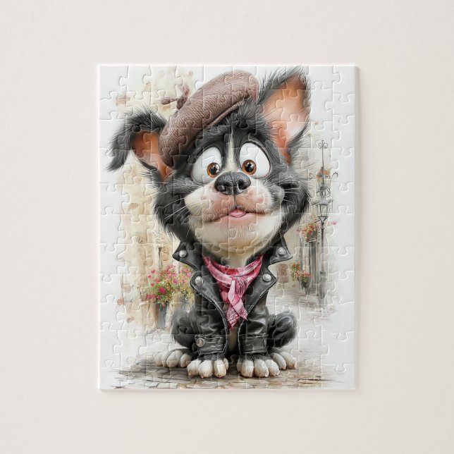 Puzzle Póster Cachorro Rebelde Adorable (Vertical)