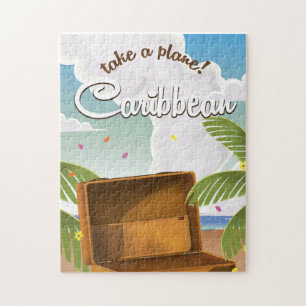 Puzzle Póster clásico de viaje de vacaciones en el Caribe