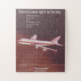 Puzzle poster de Airliner de estilo antiguo de 1977