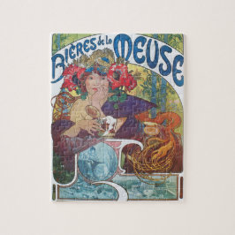 Puzzle poster de Art Nouveau por Alphonse Mucha Beer Chic