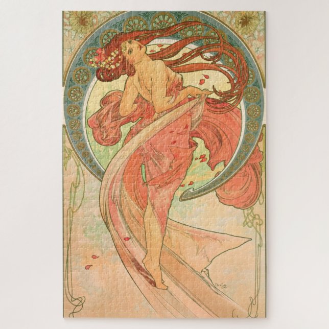 Puzzle Poster de arte de época bailado por Alphonse Mucha (Vertical)