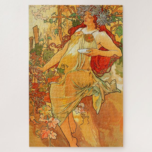 Puzzle Poster de arte de época de Alphonse Mucha (Vertical)