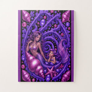 Puzzle Póster de arte de Mermaid Duo Ocean Dream Fantasía