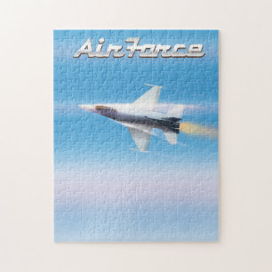Puzzle Póster de avión de combate de la Fuerza Aérea