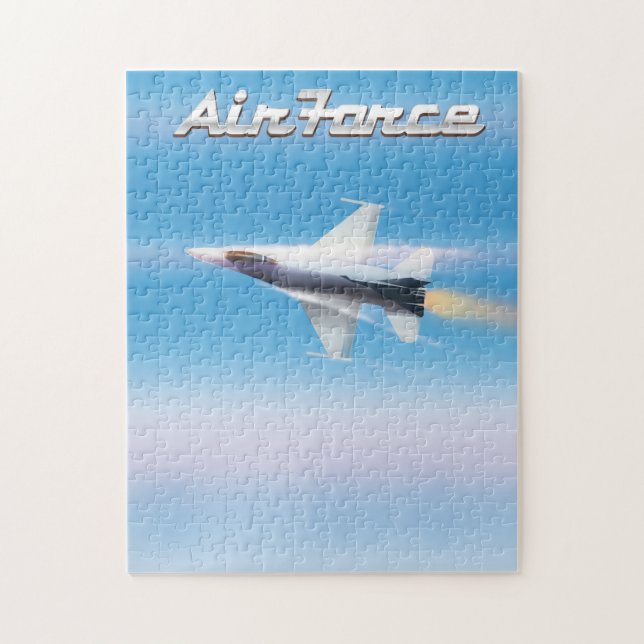 Puzzle Póster de avión de combate de la Fuerza Aérea (Vertical)