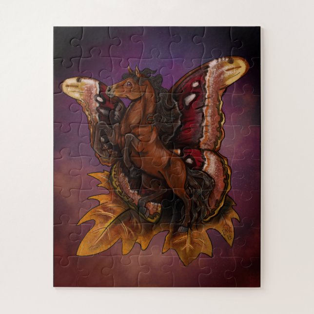 Puzzle Poster de Caballos de Hadas de Moth Atlas (Vertical)