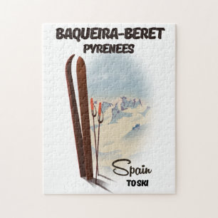 Puzzle Poster de esquí Baqueira-Beret España.