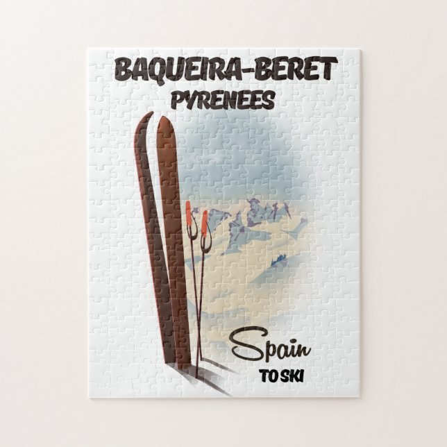 Puzzle Poster de esquí Baqueira-Beret España. (Vertical)