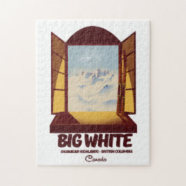 Puzzle Póster de esquí de Big White Columbia Británica Ca