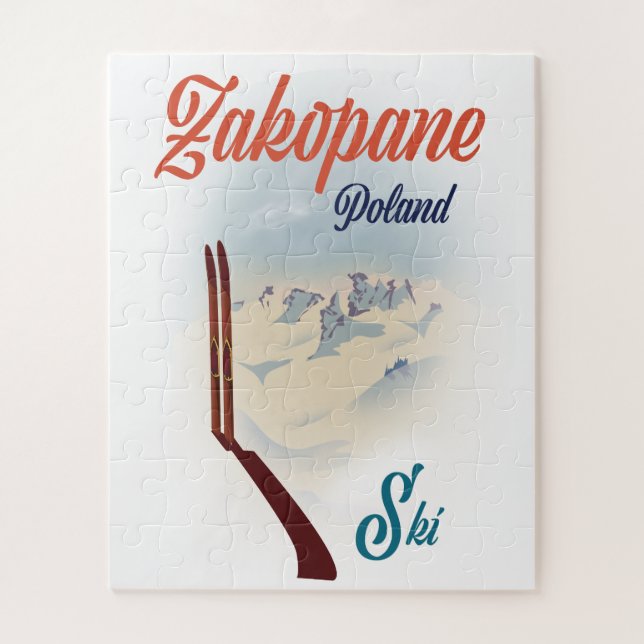 Puzzle Poster de esquí de Zakopane Polonia (Vertical)