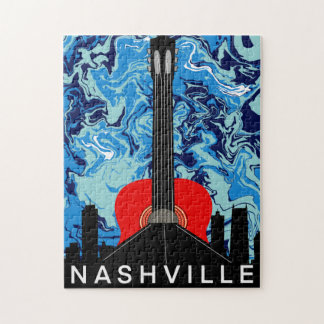 Puzzle Poster de guitarra de Nashville Skyline