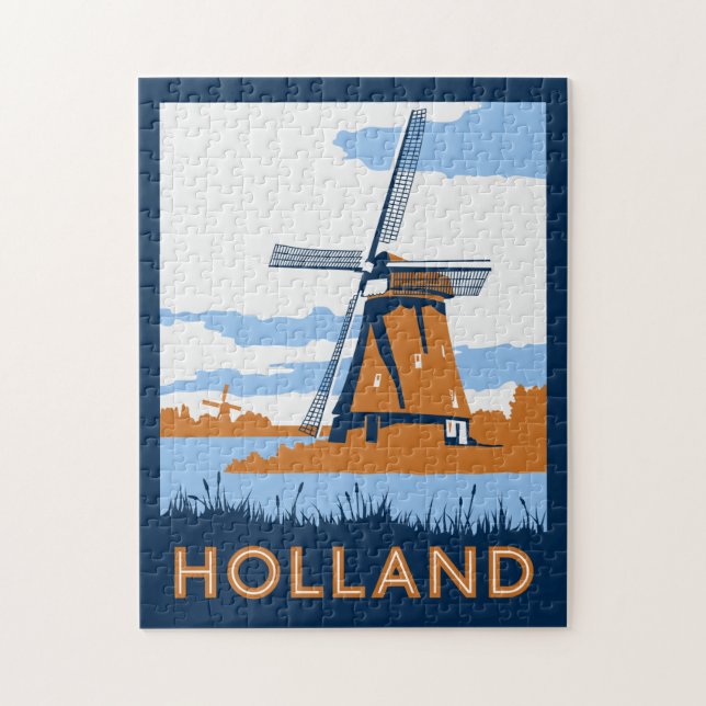 Puzzle Poster de Holanda del vintage (Vertical)