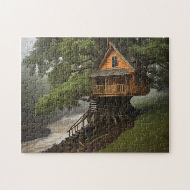 Puzzle Poster de la casa de árbol redonda (Horizontal)
