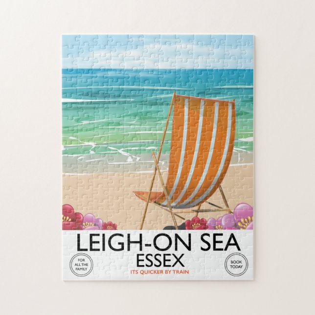 Puzzle Poster de la costa de Leigh-on-Sea Essex (Vertical)