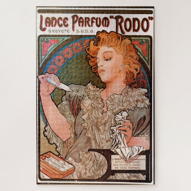 Puzzle Póster de perfume Rodo de Alphonse Mucha (Vertical)