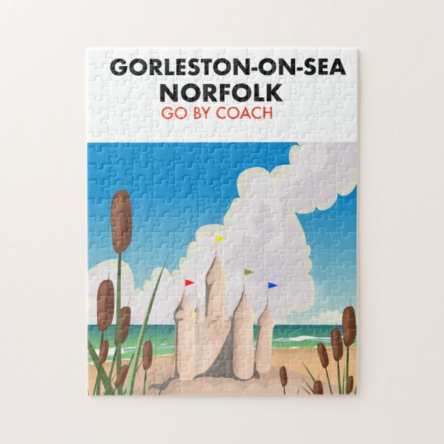 Puzzle Poster de playa Gorleston-on-Sea Norfolk (Vertical)