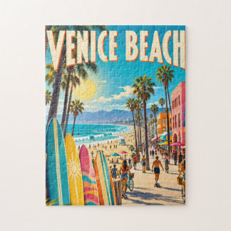 Puzzle Póster de tablas de surf coloridas de Venice Beach