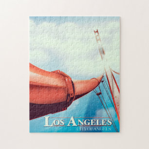 Puzzle Póster de vacaciones de Los Ángeles "ciudad de los