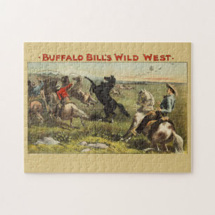 Puzzle Póster de vaquero del oeste salvaje de Buffalo Bil