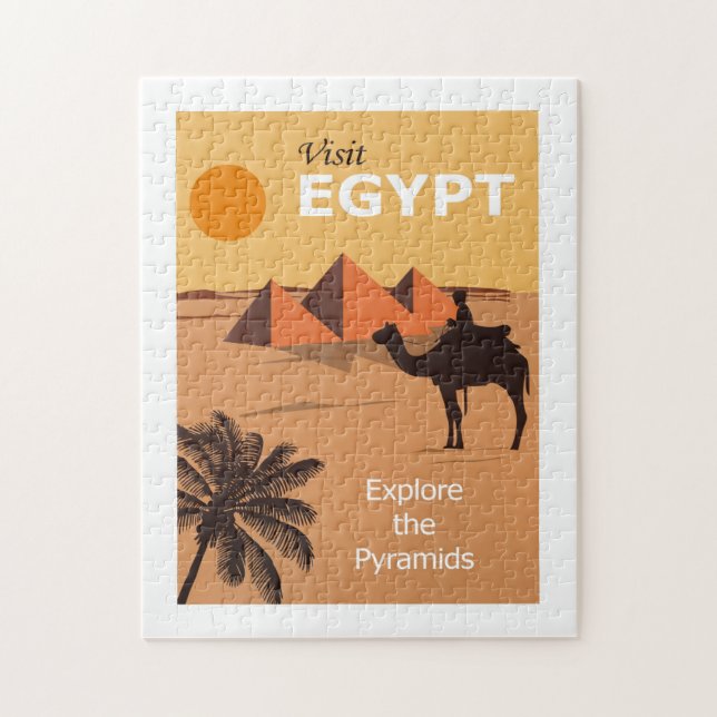 Puzzle Póster de viaje a Egipto (Vertical)
