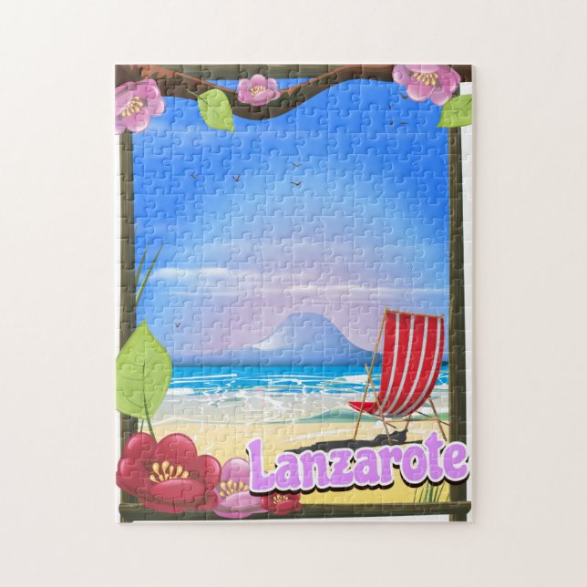 Puzzle Póster de viaje a Lanzarote (Vertical)