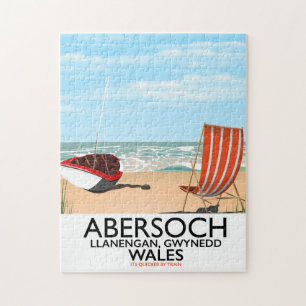 Puzzle Póster de viaje de Abersoch Llanengan en Gwynedd,