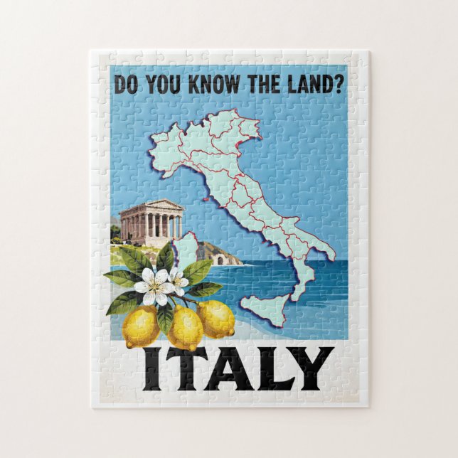 Puzzle Póster de viaje de Italia (Vertical)