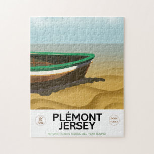 Puzzle Poster de viaje de la camiseta de Plémont Jersey.