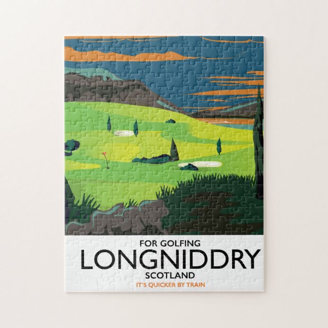 Puzzle póster de viaje de longniddry Scotland Golf (Vertical)