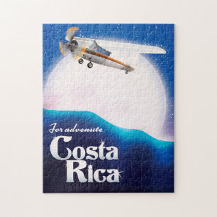 Puzzle Póster de viaje de luna de aventura de Costa Rica